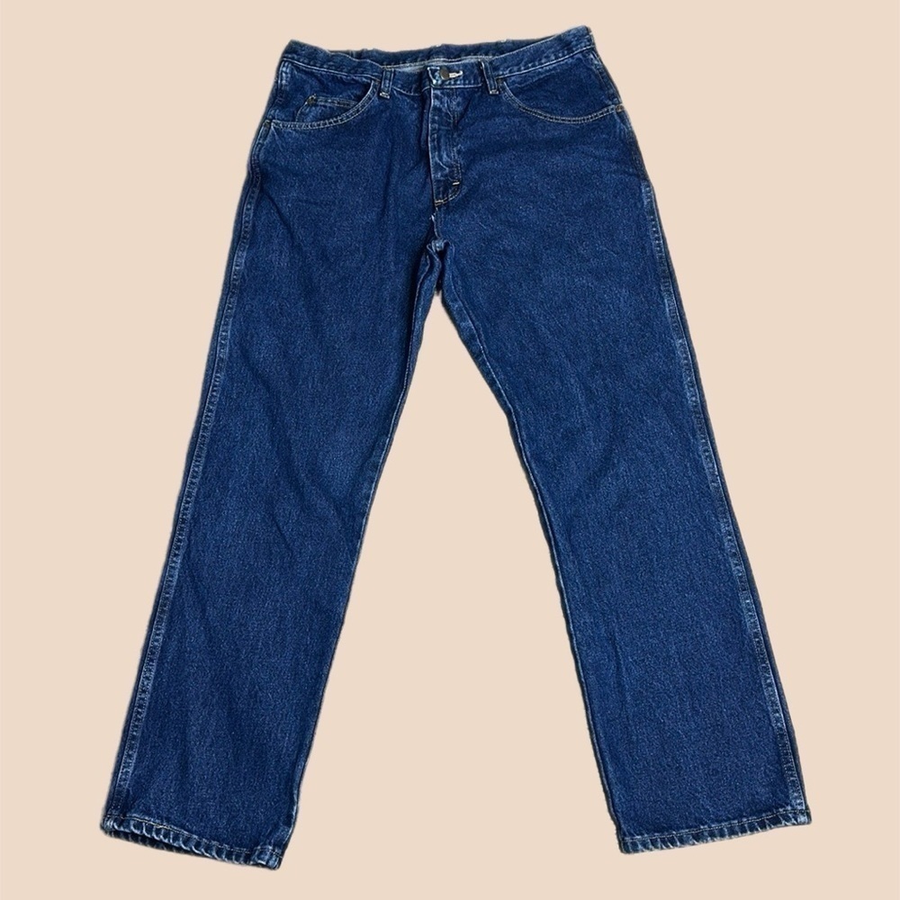 Wrangler Men’s Regular Fit Straight Leg Jeans in Blue Sz 36x30